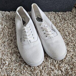 White Vans Authentic Shoe Sneaker size 8.5 Womens 7 Mens